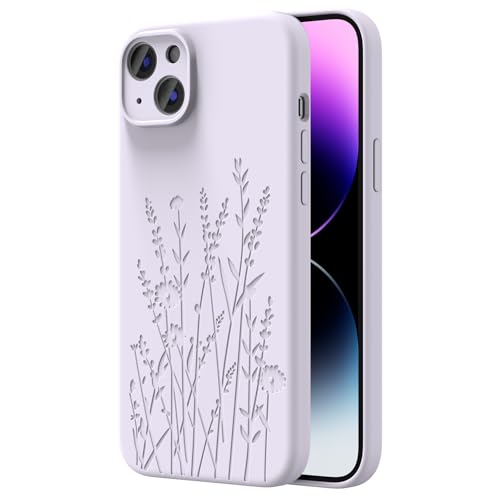 OAOA Magnetische Gravierte Hülle Kompatibel mit iPhone 14 Hülle, Kompatibel mit Magsafe, Kamera Rundumschutz, Schlanke Flüssigsilikon-Handyhülle für Frauen Mädchen, Lavendel Blume OAOA Magnetische Gravierte Hülle Kompatibel mit iPhone 14 Hülle, Kompatibel mit Magsafe, Kamera Rundumschutz, Schlanke Flüssigsilikon-Handyhülle für Frauen Mädchen, Lavendel Blume von OAOA