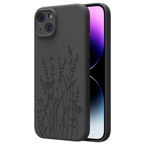 OAOA Magnetische Gravierte Hülle Kompatibel mit iPhone 14 Hülle, Kompatibel mit Magsafe, Kamera Rundumschutz, Schlanke Flüssigsilikon-Handyhülle für Frauen Mädchen, Schwarze Blume OAOA Magnetische Gravierte Hülle Kompatibel mit iPhone 14 Hülle, Kompatibel mit Magsafe, Kamera Rundumschutz, Schlanke Flüssigsilikon-Handyhülle für Frauen Mädchen, Schwarze Blume von OAOA