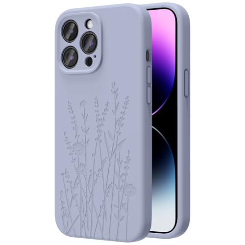 OAOA Magnetische Gravierte Hülle Kompatibel mit iPhone 14 Pro Hülle, Kompatibel mit Magsafe, Kamera Rundumschutz, Schlanke Flüssigsilikon-Handyhülle für Frauen Mädchen, Flieder Blume OAOA Magnetische Gravierte Hülle Kompatibel mit iPhone 14 Pro Hülle, Kompatibel mit Magsafe, Kamera Rundumschutz, Schlanke Flüssigsilikon-Handyhülle für Frauen Mädchen, Flieder Blume von OAOA