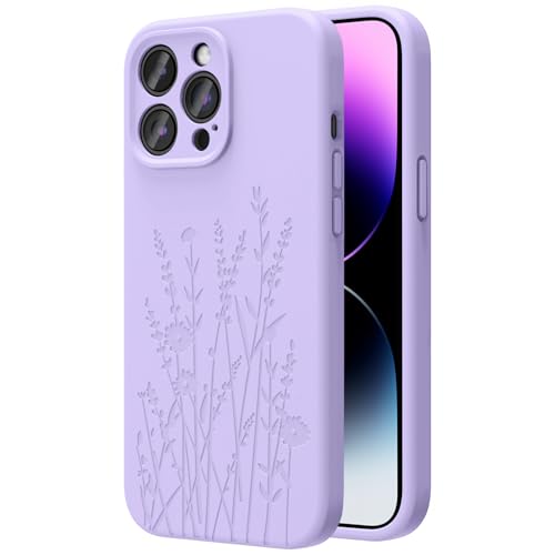 OAOA Magnetische Gravierte Hülle Kompatibel mit iPhone 14 Pro Hülle, Kompatibel mit Magsafe, Kamera Rundumschutz, Schlanke Flüssigsilikon-Handyhülle für Frauen Mädchen, Hellviolette Blume OAOA Magnetische Gravierte Hülle Kompatibel mit iPhone 14 Pro Hülle, Kompatibel mit Magsafe, Kamera Rundumschutz, Schlanke Flüssigsilikon-Handyhülle für Frauen Mädchen, Hellviolette Blume von OAOA