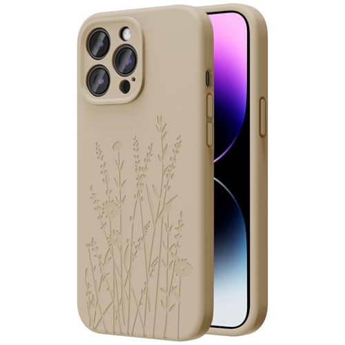 OAOA Magnetische Gravierte Hülle Kompatibel mit iPhone 14 Pro Hülle, Kompatibel mit Magsafe, Kamera Rundumschutz, Schlanke Flüssigsilikon-Handyhülle für Frauen Mädchen, Milchtee Blume OAOA Magnetische Gravierte Hülle Kompatibel mit iPhone 14 Pro Hülle, Kompatibel mit Magsafe, Kamera Rundumschutz, Schlanke Flüssigsilikon-Handyhülle für Frauen Mädchen, Milchtee Blume von OAOA