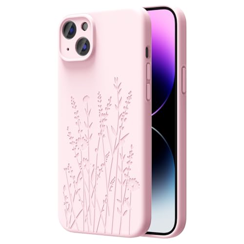 OAOA Magnetische Gravierte Hülle Kompatibel mit iPhone 15 Hülle, Kompatibel mit Magsafe, Kamera Rundumschutz, Schlanke Flüssigsilikon-Handyhülle für Frauen Mädchen, Kreide Rosa Blume OAOA Magnetische Gravierte Hülle Kompatibel mit iPhone 15 Hülle, Kompatibel mit Magsafe, Kamera Rundumschutz, Schlanke Flüssigsilikon-Handyhülle für Frauen Mädchen, Kreide Rosa Blume von OAOA