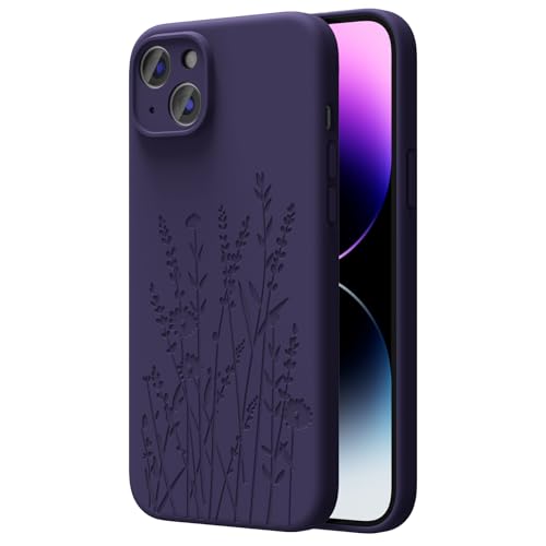 OAOA Magnetische Gravierte Hülle Kompatibel mit iPhone 15 Hülle, Kompatibel mit Magsafe, Kamera Rundumschutz, Schlanke Flüssigsilikon-Handyhülle für Frauen Mädchen, Lila Blume OAOA Magnetische Gravierte Hülle Kompatibel mit iPhone 15 Hülle, Kompatibel mit Magsafe, Kamera Rundumschutz, Schlanke Flüssigsilikon-Handyhülle für Frauen Mädchen, Lila Blume von OAOA