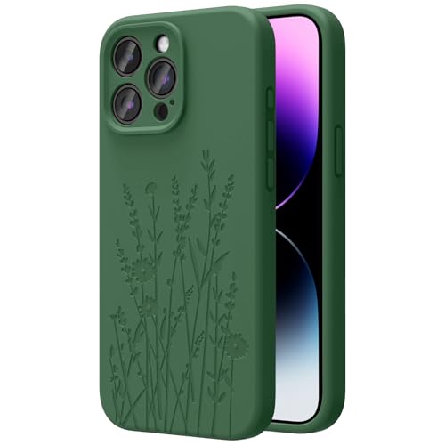 OAOA Magnetische Gravierte Hülle Kompatibel mit iPhone 15 Pro Hülle, Kompatibel mit Magsafe, Kamera Rundumschutz, Schlanke Flüssigsilikon-Handyhülle für Frauen Mädchen, Alpingrün Blume OAOA Magnetische Gravierte Hülle Kompatibel mit iPhone 15 Pro Hülle, Kompatibel mit Magsafe, Kamera Rundumschutz, Schlanke Flüssigsilikon-Handyhülle für Frauen Mädchen, Alpingrün Blume von OAOA