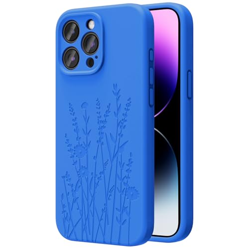 OAOA Magnetische Gravierte Hülle Kompatibel mit iPhone 15 Pro Max Hülle, Kompatibel mit Magsafe, Kamera Rundumschutz, Schlanke Flüssigsilikon-Handyhülle für Frauen Mädchen, Blaue Blume OAOA Magnetische Gravierte Hülle Kompatibel mit iPhone 15 Pro Max Hülle, Kompatibel mit Magsafe, Kamera Rundumschutz, Schlanke Flüssigsilikon-Handyhülle für Frauen Mädchen, Blaue Blume von OAOA