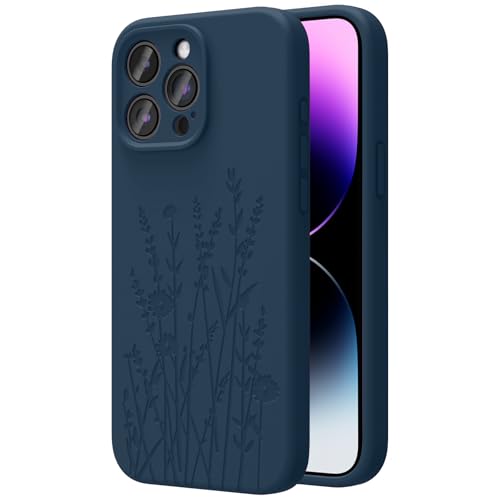 OAOA Magnetische Gravierte Hülle Kompatibel mit iPhone 15 Pro Max Hülle, Kompatibel mit Magsafe, Kamera Rundumschutz, Schlanke Flüssigsilikon-Handyhülle für Frauen Mädchen, Dunkelblaue Blume OAOA Magnetische Gravierte Hülle Kompatibel mit iPhone 15 Pro Max Hülle, Kompatibel mit Magsafe, Kamera Rundumschutz, Schlanke Flüssigsilikon-Handyhülle für Frauen Mädchen, Dunkelblaue Blume von OAOA