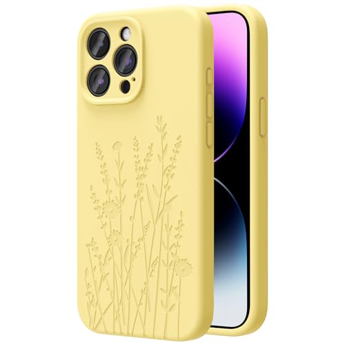 OAOA Magnetische Gravierte Hülle Kompatibel mit iPhone 15 Pro Max Hülle, Kompatibel mit Magsafe, Kamera Rundumschutz, Schlanke Flüssigsilikon-Handyhülle für Frauen Mädchen, Gelbe Blume OAOA Magnetische Gravierte Hülle Kompatibel mit iPhone 15 Pro Max Hülle, Kompatibel mit Magsafe, Kamera Rundumschutz, Schlanke Flüssigsilikon-Handyhülle für Frauen Mädchen, Gelbe Blume von OAOA