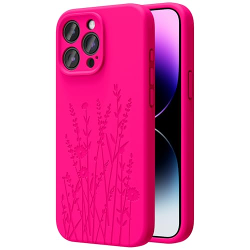 OAOA Magnetische Gravierte Hülle Kompatibel mit iPhone 15 Pro Max Hülle, Kompatibel mit Magsafe, Kamera Rundumschutz, Schlanke Flüssigsilikon-Handyhülle für Frauen Mädchen, Hot Pink Flower OAOA Magnetische Gravierte Hülle Kompatibel mit iPhone 15 Pro Max Hülle, Kompatibel mit Magsafe, Kamera Rundumschutz, Schlanke Flüssigsilikon-Handyhülle für Frauen Mädchen, Hot Pink Flower von OAOA