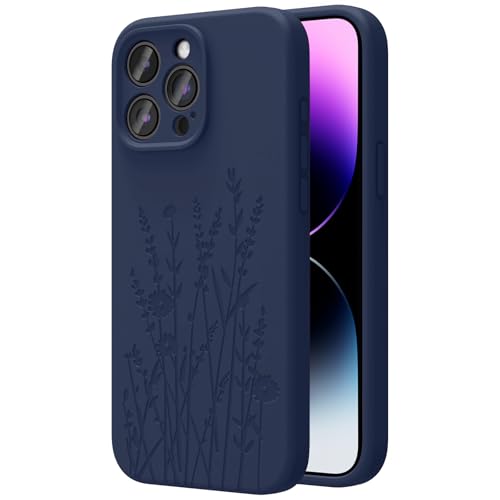 OAOA Magnetische Gravierte Hülle Kompatibel mit iPhone 15 Pro Max Hülle, Kompatibel mit Magsafe, Kamera Rundumschutz, Schlanke Flüssigsilikon-Handyhülle für Frauen Mädchen, Marineblau Blume OAOA Magnetische Gravierte Hülle Kompatibel mit iPhone 15 Pro Max Hülle, Kompatibel mit Magsafe, Kamera Rundumschutz, Schlanke Flüssigsilikon-Handyhülle für Frauen Mädchen, Marineblau Blume von OAOA