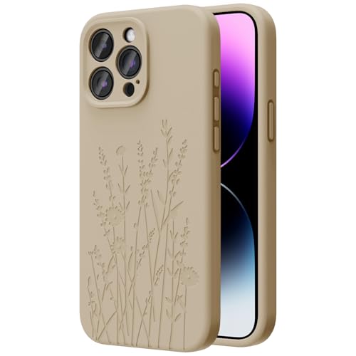 OAOA Magnetische Gravierte Hülle Kompatibel mit iPhone 15 Pro Max Hülle, Kompatibel mit Magsafe, Kamera Rundumschutz, Schlanke Flüssigsilikon-Handyhülle für Frauen Mädchen, Milchtee Blume OAOA Magnetische Gravierte Hülle Kompatibel mit iPhone 15 Pro Max Hülle, Kompatibel mit Magsafe, Kamera Rundumschutz, Schlanke Flüssigsilikon-Handyhülle für Frauen Mädchen, Milchtee Blume von OAOA