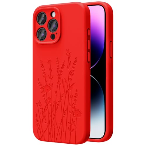 OAOA Magnetische Gravierte Hülle Kompatibel mit iPhone 15 Pro Max Hülle, Kompatibel mit Magsafe, Kamera Rundumschutz, Schlanke Flüssigsilikon-Handyhülle für Frauen Mädchen, Rote Blume OAOA Magnetische Gravierte Hülle Kompatibel mit iPhone 15 Pro Max Hülle, Kompatibel mit Magsafe, Kamera Rundumschutz, Schlanke Flüssigsilikon-Handyhülle für Frauen Mädchen, Rote Blume von OAOA