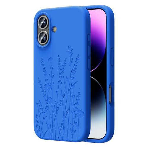 OAOA Magnetische Gravierte Hülle Kompatibel mit iPhone 16 Hülle, Kompatibel mit Magsafe, Kamera Rundumschutz, Schlanke Flüssigsilikon-Handyhülle für Frauen Mädchen, Blaue Blume OAOA Magnetische Gravierte Hülle Kompatibel mit iPhone 16 Hülle, Kompatibel mit Magsafe, Kamera Rundumschutz, Schlanke Flüssigsilikon-Handyhülle für Frauen Mädchen, Blaue Blume von OAOA