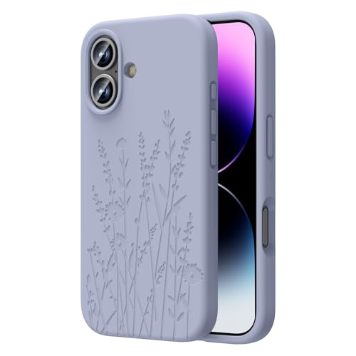 OAOA Magnetische Gravierte Hülle Kompatibel mit iPhone 16 Hülle, Kompatibel mit Magsafe, Kamera Rundumschutz, Schlanke Flüssigsilikon-Handyhülle für Frauen Mädchen, Flieder Blume OAOA Magnetische Gravierte Hülle Kompatibel mit iPhone 16 Hülle, Kompatibel mit Magsafe, Kamera Rundumschutz, Schlanke Flüssigsilikon-Handyhülle für Frauen Mädchen, Flieder Blume von OAOA