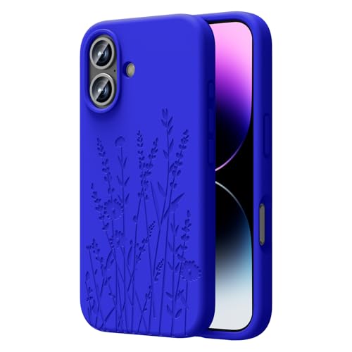 OAOA Magnetische Gravierte Hülle Kompatibel mit iPhone 16 Hülle, Kompatibel mit Magsafe, Kamera Rundumschutz, Schlanke Flüssigsilikon-Handyhülle für Frauen Mädchen, Kleine blaue Blume OAOA Magnetische Gravierte Hülle Kompatibel mit iPhone 16 Hülle, Kompatibel mit Magsafe, Kamera Rundumschutz, Schlanke Flüssigsilikon-Handyhülle für Frauen Mädchen, Kleine blaue Blume von OAOA