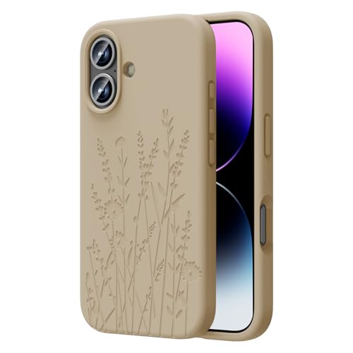 OAOA Magnetische Gravierte Hülle Kompatibel mit iPhone 16 Hülle, Kompatibel mit Magsafe, Kamera Rundumschutz, Schlanke Flüssigsilikon-Handyhülle für Frauen Mädchen, Milchtee Blume OAOA Magnetische Gravierte Hülle Kompatibel mit iPhone 16 Hülle, Kompatibel mit Magsafe, Kamera Rundumschutz, Schlanke Flüssigsilikon-Handyhülle für Frauen Mädchen, Milchtee Blume von OAOA