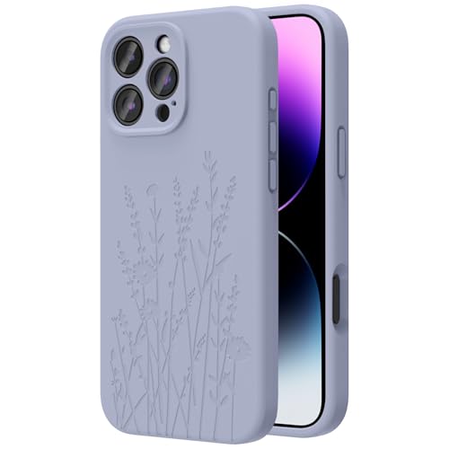 OAOA Magnetische Gravierte Hülle Kompatibel mit iPhone 16 Pro Max Hülle, Kompatibel mit Magsafe, Kamera Rundumschutz, Schlanke Flüssigsilikon-Handyhülle für Frauen Mädchen, Flieder Blume OAOA Magnetische Gravierte Hülle Kompatibel mit iPhone 16 Pro Max Hülle, Kompatibel mit Magsafe, Kamera Rundumschutz, Schlanke Flüssigsilikon-Handyhülle für Frauen Mädchen, Flieder Blume von OAOA