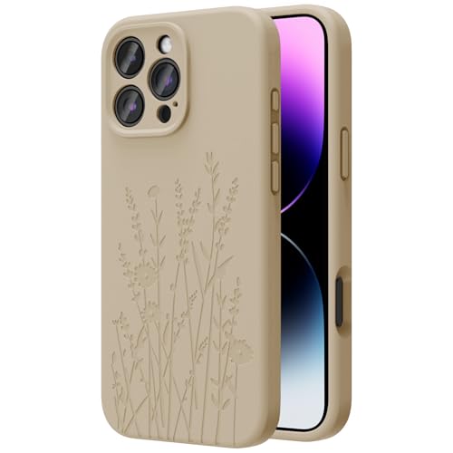 OAOA Magnetische Gravierte Hülle Kompatibel mit iPhone 16 Pro Max Hülle, Kompatibel mit Magsafe, Kamera Rundumschutz, Schlanke Flüssigsilikon-Handyhülle für Frauen Mädchen, Milchtee Blume OAOA Magnetische Gravierte Hülle Kompatibel mit iPhone 16 Pro Max Hülle, Kompatibel mit Magsafe, Kamera Rundumschutz, Schlanke Flüssigsilikon-Handyhülle für Frauen Mädchen, Milchtee Blume von OAOA