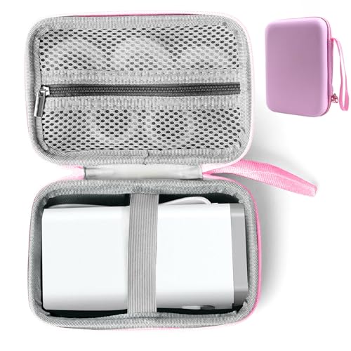 OARCO Tasche Kompatibel mit SUPVAN E10 Nelko P21 NIIMBOT D110 Phomemo D30 Etikettendrucker, Cable Etikettenband Organizer (nur Case), Rosa von OARCO