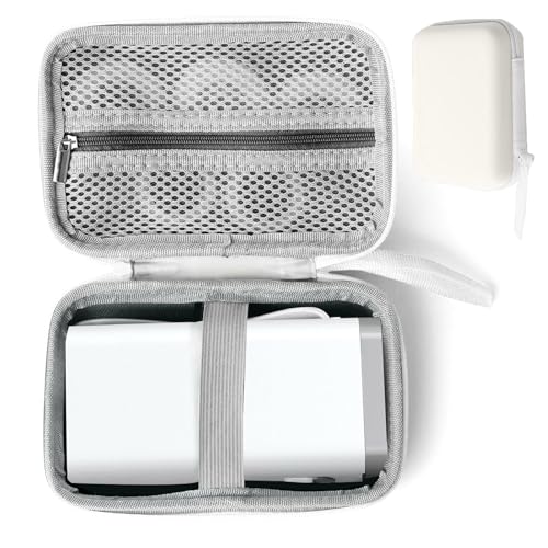 OARCO Tasche Kompatibel mit SUPVAN E10 Nelko P21 NIIMBOT D110 Phomemo D30 Etikettendrucker, Cable Etikettenband Organizer (nur Case), weiß von OARCO