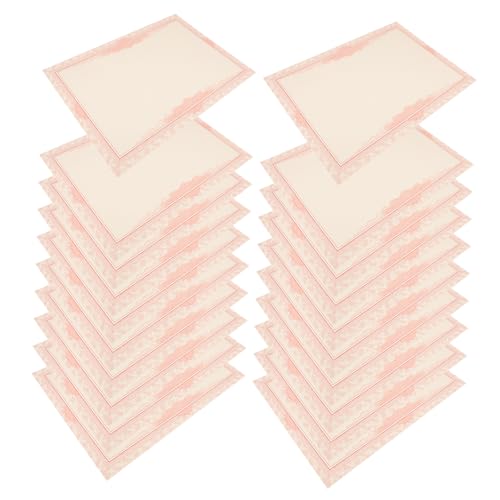 OATIPHO 50 Stück Zertifikatpapier Abschlusszertifikat Zertifikat Plakette Auszeichnung Zertifikate Anerkennung Auszeichnungen Zertifikate Der Leistung Diplom Papier Rot von OATIPHO