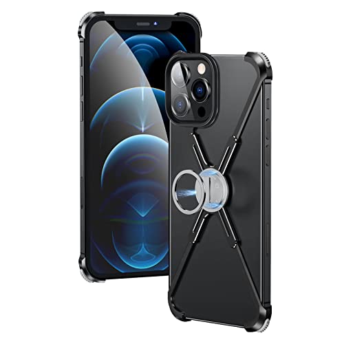 OATSBASF Bumper Case für iPhone 14 Pro Max, Aluminium Metall X-Rahmen Unterstützung Bumpers kompatibel iPhone 14 Pro Max 6,9 Zoll (Blau) von OATSBASF