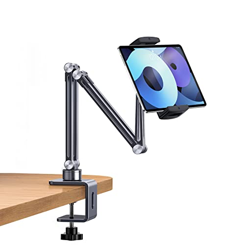 OATSBASF Handy- und Tablet-Halterung, Schwanenhals-Halterung, Aluminium, Langer Arm, faltbar, universal, um 360 Grad drehbar, für iPhone, iPad, Tablet von OATSBASF