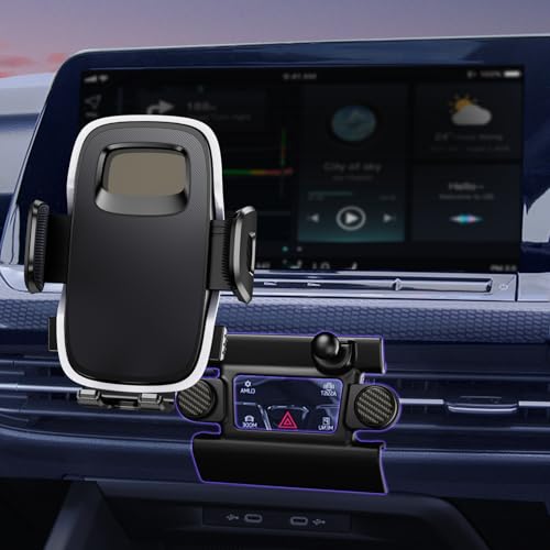 OATSBASF Handyhalter mit maßgefertigter Basis für VW Golf 8 MK8 R GTI – Passend für VW Golf 2020 2021 2022 2023 2024 | Autozubehör (für VW Golf8 20–24) von OATSBASF