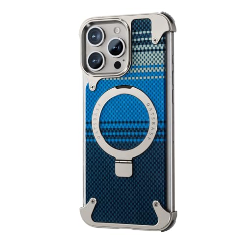 OATSBASF Rahmenlose Schutzhülle für iPhone 16 Pro Max, weniger schlank, schützender Schock mit Aramidfaser, schlanke, minimalistische Metall-Aluminiumschalen mit integriertem Ständer, natürliches OATSBASF Rahmenlose Schutzhülle für iPhone 16 Pro Max, weniger schlank, schützender Schock mit Aramidfaser, schlanke, minimalistische Metall-Aluminiumschalen mit integriertem Ständer, natürliches von OATSBASF