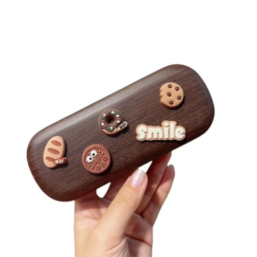 OATTIS Druckresistente Tragbare Rahmenbrille, Süße Studenten Holz Getreide Cartoon Sonnenbrille Aufbewahrungsbox,Color2 OATTIS Druckresistente Tragbare Rahmenbrille, Süße Studenten Holz Getreide Cartoon Sonnenbrille Aufbewahrungsbox,Color2 von OATTIS