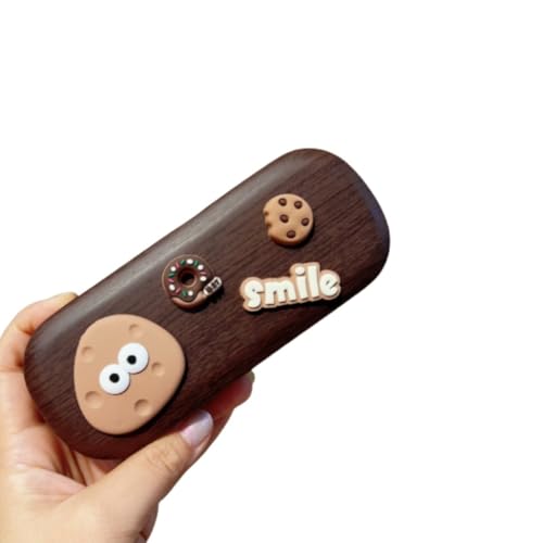 OATTIS Druckresistente Tragbare Rahmenbrille, Süße Studenten Holz Getreide Cartoon Sonnenbrille Aufbewahrungsbox,Color4 OATTIS Druckresistente Tragbare Rahmenbrille, Süße Studenten Holz Getreide Cartoon Sonnenbrille Aufbewahrungsbox,Color4 von OATTIS
