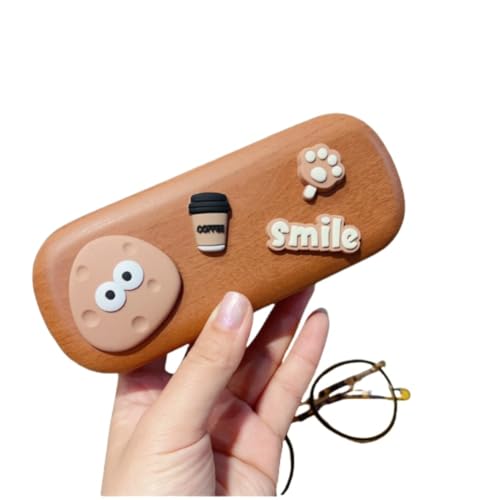 OATTIS Druckresistente Tragbare Rahmenbrille, Süße Studenten Holz Getreide Cartoon Sonnenbrille Aufbewahrungsbox,Color7 OATTIS Druckresistente Tragbare Rahmenbrille, Süße Studenten Holz Getreide Cartoon Sonnenbrille Aufbewahrungsbox,Color7 von OATTIS