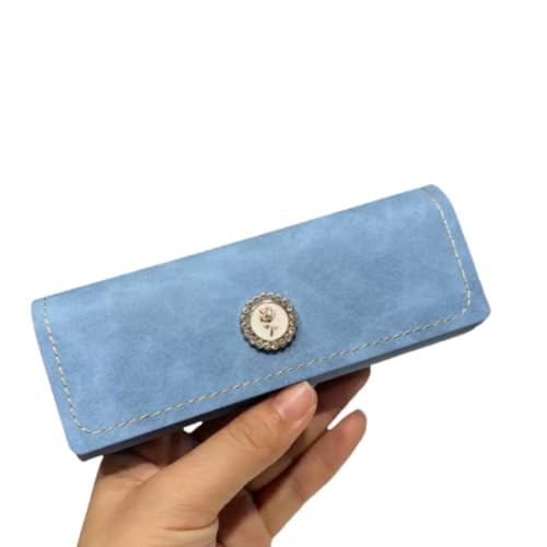 OATTIS Rose Mode Rahmen Gläser Box Retro Kleine und Tragbare Diamant Studded Druckbeständige Sonnenbrille Box Für Frauen,Color6 von OATTIS
