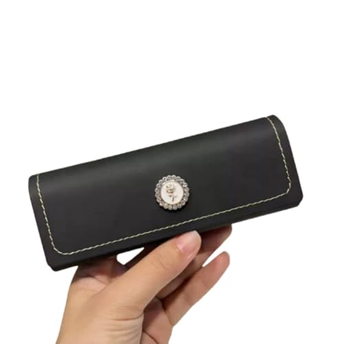 OATTIS Rose Mode Rahmen Gläser Box Retro Kleine und Tragbare Diamant Studded Druckbeständige Sonnenbrille Box Für Frauen,Color8 von OATTIS