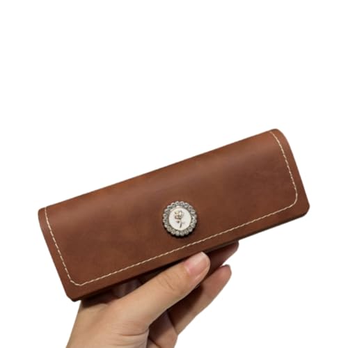 OATTIS Rose Mode Rahmen Gläser Box Retro Kleine und Tragbare Diamant Studded Druckbeständige Sonnenbrille Box Für Frauen,Color9 von OATTIS