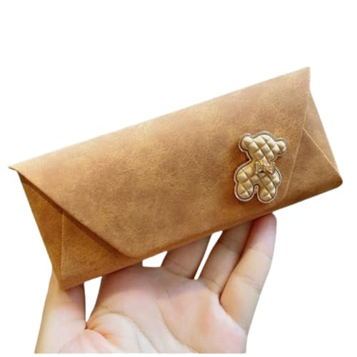 OATTIS Tragbare Weichgläser Beutetasche PU Leder Cover Sonnenbrille Hülle Für Frauen Gläser Accessoires Brillen Organisator Frauen Geschenk,Color1 von OATTIS