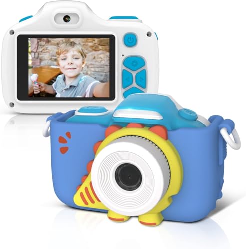 myFirst Kinder Full HD 16MP Kamera HD Digitalkamera Frontkamera und Selfie Objektiv Digital Video Kamera für Kinder von OAXIS