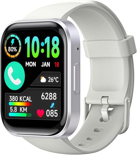 OBA Oukitel BT103 Smartwatch Unisex 1,91 Zoll 100+ Sportmodus Schrittzähler/Schlaf/Herzfrequenzmesser, Fitness Tracker für iOS Android Weiß, Weiß, Large OBA Oukitel BT103 Smartwatch Unisex 1,91 Zoll 100+ Sportmodus Schrittzähler/Schlaf/Herzfrequenzmesser, Fitness Tracker für iOS Android Weiß, Weiß, Large von OBA