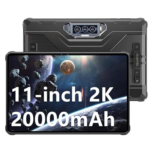 OBA Oukitel RT8 Rugged Tablet 11 Zoll FHD+, 20.000 mAh Akku, Prozessor Helio G99, 12 GB + 256 GB (TF 1 TB) Robustes Tablet, 48 MP + 32 MP Kamera Android 13 Tablet, IP68/IP69K wasserdicht von OBA