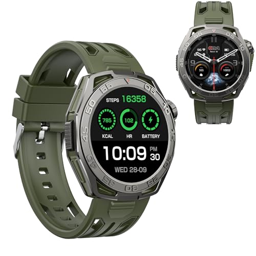OBA Smartwatch OMOLED Tracker, Anrufe, Bluetooth, 100+ Modus Sport Gesundheit Fitness Tracker Stoppuhr für Android iOS Watch S2 EINZIGARTIG MIT SF CHIP, grün, 51 * 12,00 mm von OBA