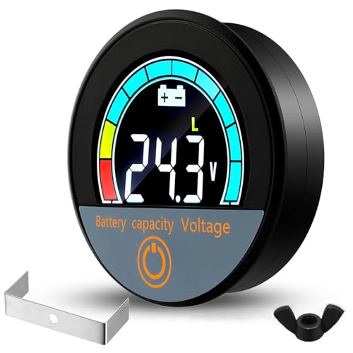 Battery Monitor,‌ Wasserdichtes Batterie Messgerät DC‌ Lithium LiFePO4 Blei-Säure Monitor für Golfwagen Boote Wohnmobile Batterieanzeige Monitor mit Temperatur Alarm 12V 24V 36V 48V 60V 72V 84V von OBDKCAN