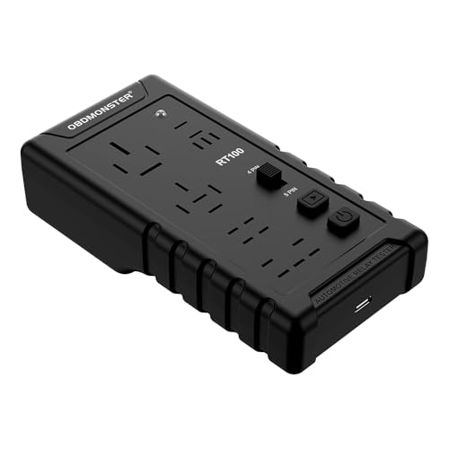 Auto Relais Tester 12V/24V，Drahtloses 4-Pin/5-Pin-Relais-Inspektions- und Diagnosewerkzeug Geeignet für Relaistester mit 5 verschiedenen Fußpositionen, für Marinemotorräder von OBDMONSTER