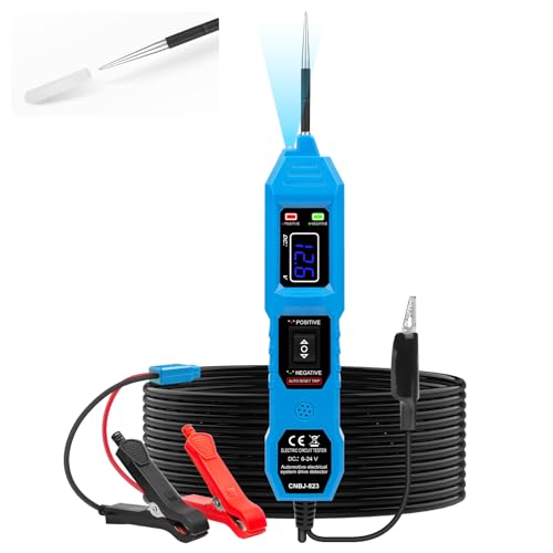 OBDResource Spannungsprüfer Auto Circuit Tester, 6V-24V DC Spannungsprüfer kfz mit Stromprobe Digitaler Bildschirm für die Prüfung der Autobatterie/Kontinuität/Erdung/Polarität/Idle/Diode/Lampe von OBDResource