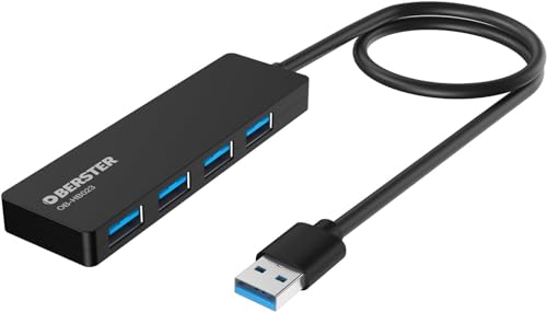 OBERSTER USB C Hub, 4 in 1 USB 3.0 Hub Adapter Kompatibel mit Drucker, Laptop, Mac Mini, iMac MacPro, Ultra Slim Multiport Adapter USB C Multiport mit Schnelle Datenübertragung von OBERSTER