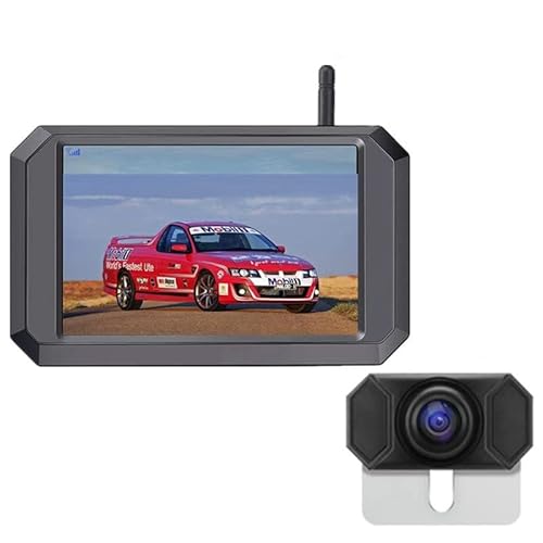 OBEST Digitales Drahtloses Rückfahrkamera-kit, 5-zoll-1080p-bildschirm Und wasserdichte Nachtsichtkamera Mit Spiegelumkehr Und Parkassistent Für 9-28 V von OBEST