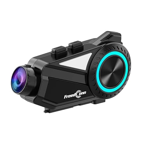 OBEST Motorrad Bluetooth Headset mit 2K Kamera，R3 6-Personen Gruppe 1000M Motorrad Intercom Kommunikationssystem, Musik Teilen/IP65/200mAh von OBEST