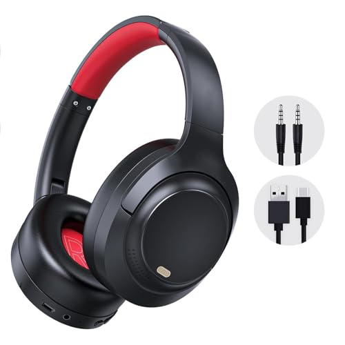 OBEST Over-Ear Noise Cancelling Kopfhörer Kabellos Bluetooth 5.3, Hybrid Active Geräuschunterdrückung Kopfhörer, Hi-Res Audio, 30H Spielzeit im ANC-Modus, Komfortable Kopfhörer für Home/Office/Reisen von OBEST