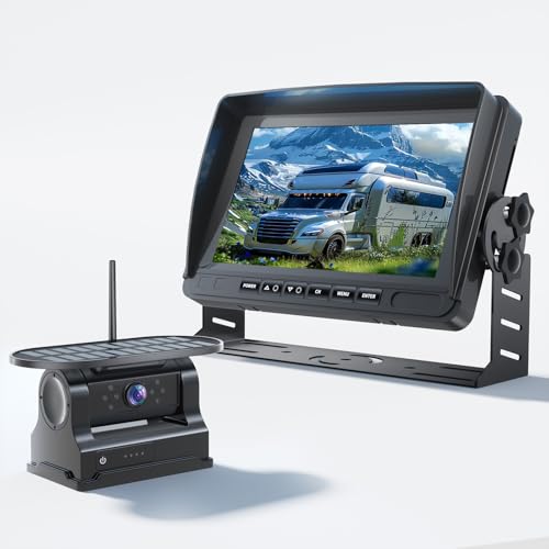OBEST Solar Kabellos Rückfahrkamera Set,Akkubetriebene Funk 1080P Rückfahrkamera mit 7" Monitor,4800mAh Wiederaufladbare Batterie,IP68 Wasserdichtes Auto Rückansicht Magnetische Kamera OBEST Solar Kabellos Rückfahrkamera Set,Akkubetriebene Funk 1080P Rückfahrkamera mit 7" Monitor,4800mAh Wiederaufladbare Batterie,IP68 Wasserdichtes Auto Rückansicht Magnetische Kamera von OBEST
