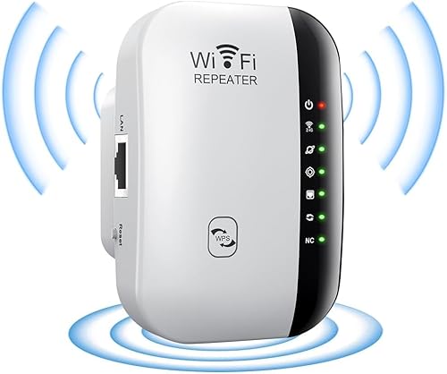 WLAN Repeater, Extender, WLAN-Verstärker 2.4GHz, WPS-Funktion EIN-Schlüssel-Verschlüsselung, Kompatibel mit Allen Wireless Routern, Leichtgewicht mit großer Reichweite (Weiß) von OBEST