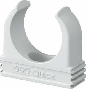 OBO 2955 F M20 RW Quick-Schelle flammwidrig M20 PP rws RAL9010 2149357 (Inhalt 100 Stück) von OBO Bettermann GmbH & Co. KG