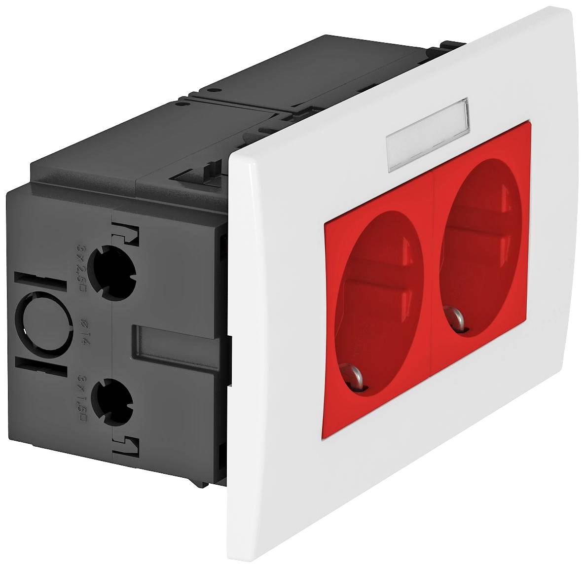 OBO SDE-RW D0RT2B Steckdoseneinheit Modul 45 2f 84x140x59mm PC 6119429 OBO SDE-RW D0RT2B Steckdoseneinheit Modul 45 2f 84x140x59mm PC 6119429 von OBO Bettermann GmbH & Co. KG